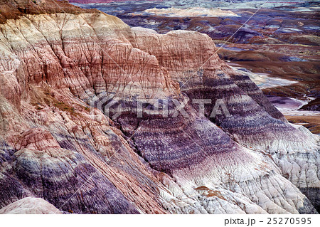 Purple sandstone formations of Blue Mesa badlands 25270595