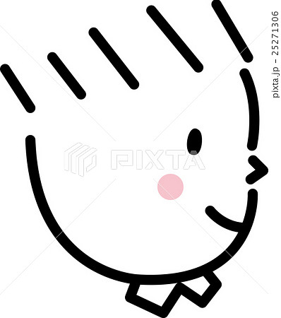 子供 笑顔 男の子 横顔 シンプルイラストのイラスト素材 25271306