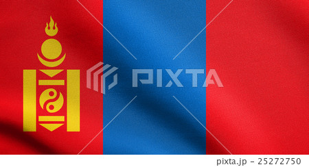 Flag of Mongolia waving with fabric texture Flag of Mongolia waving with fabric texture 25272750