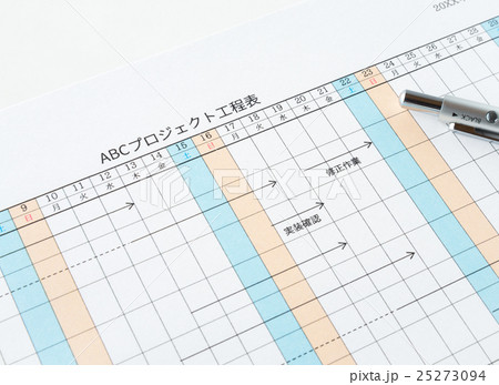 Process Chart Process Management Progress Table Stock Photo