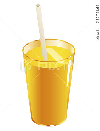 100 濃厚オレンジジュースのイラスト素材