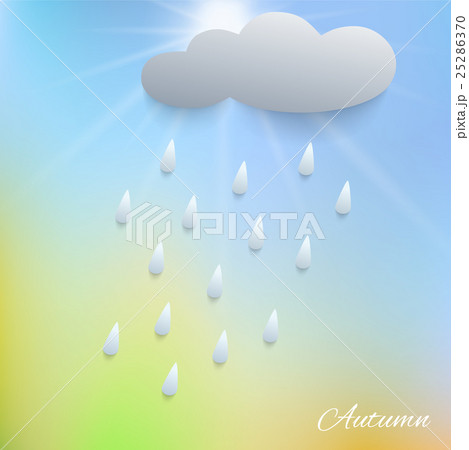 illustration with rain and cloud. illustration with rain and cloud. 25286370
