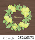 pattern with green apples and leaves 25286373