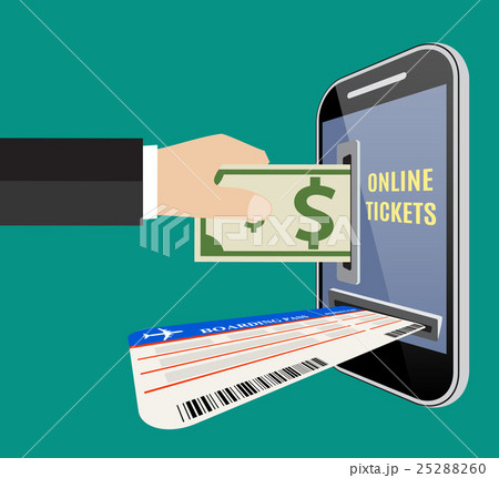 Online tickets ordering concept. 25288260