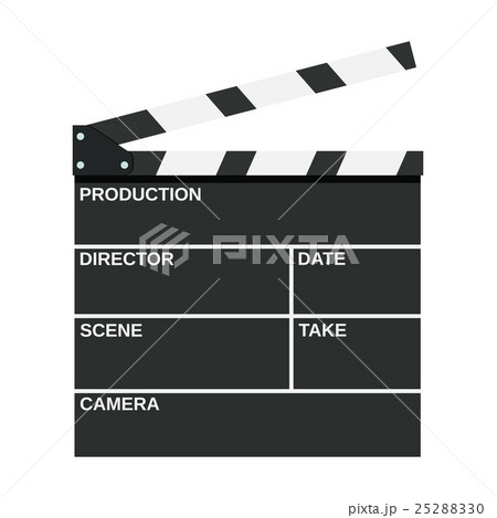 Black opened clapperboard. 25288330