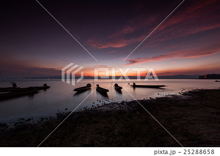 fisherman boat and beautiful twilight in thailand. fisherman boat and beautiful twilight in thailand. 25288658