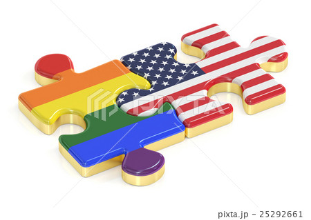 Gay Pride Rainbow and USA puzzles from flags Gay Pride Rainbow and USA puzzles from flags 25292661