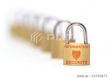 Row of golden padlocks information security Row of golden padlocks information security 25293671