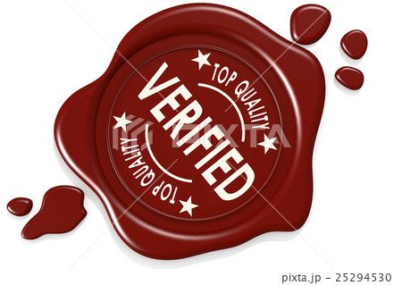 Verified label seal isolated Verified label seal isolated 25294530
