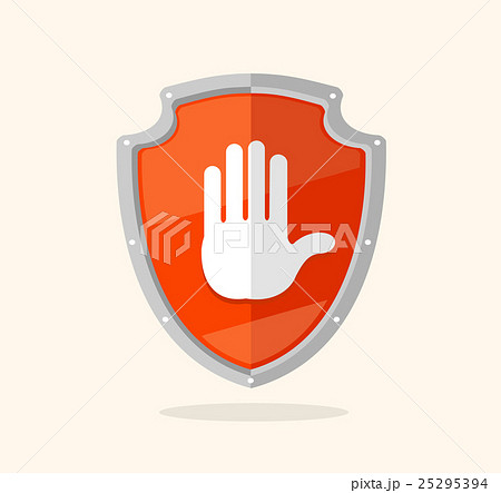 Vector shield stop sign 25295394