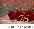 birthday concept with red roses on wooden desk 25298361