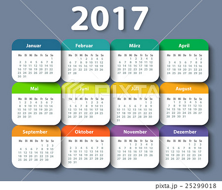 イラスト素材: Calendar 2017 year German. W