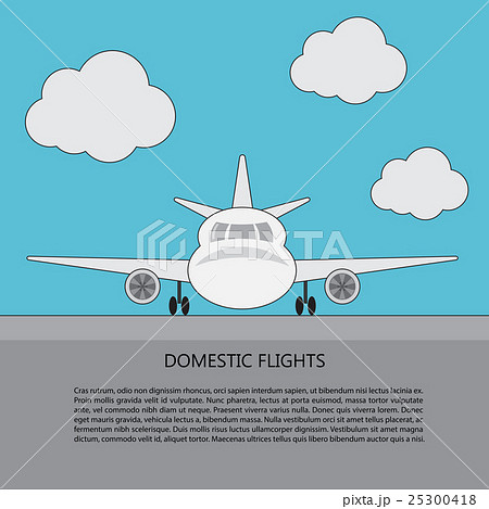 postcard template with a white airplane postcard template with a white airplane 25300418