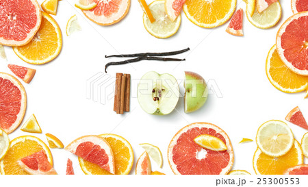 frame of citrus fruit frame of citrus fruit 25300553
