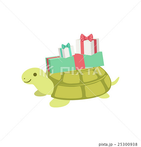 Turtle Cute Animal Character Attending Birthday 25300938