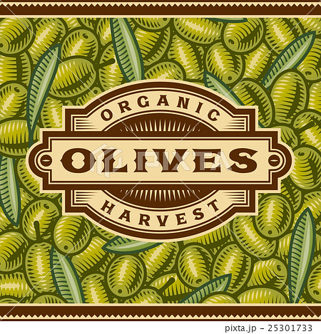 Retro Olive Harvest Label Retro Olive Harvest Label 25301733