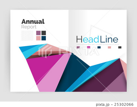 Low poly shapes design for business brochure 25302066