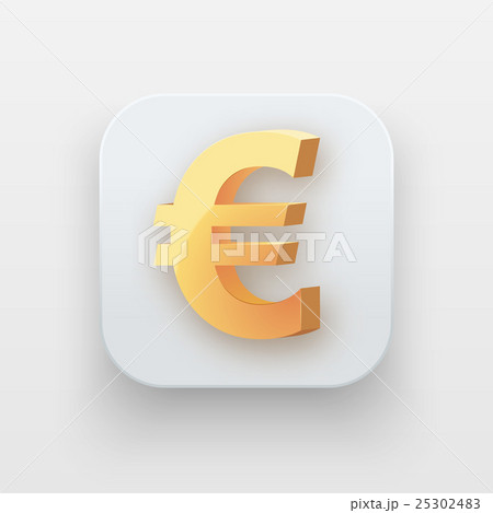 Money icon. Symbol of Gold Euro Money icon. Symbol of Gold Euro 25302483