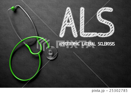 ALS on Chalkboard. 3D Illustration. 25302785