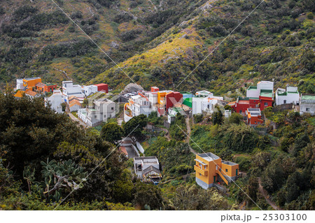 Mountain landscape on tropical island Tenerife 25303100