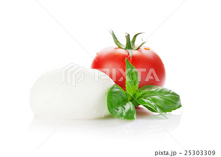 Mozzarella cheese, tomato and basil Mozzarella cheese, tomato and basil 25303309