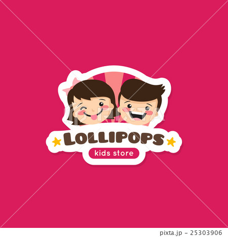 Vector cartoon lollipops store logo Vector cartoon lollipops store logo 25303906