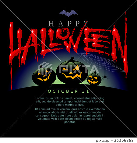 Halloween bloody lettering on a black background 25306868