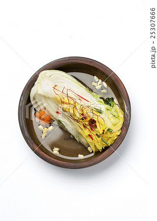 Korean Traditional Food - Kimchi (Fermented/Pickled Cabbabe,Asian Cuisine) / Isolated on White 25307666