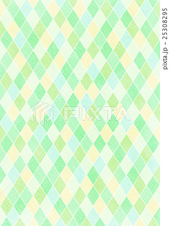 ひし形模様壁紙 緑のイラスト素材 25308295 Pixta