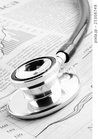 stethoscope on financial chart stethoscope on financial chart 25308749