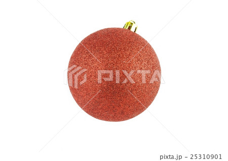 Isolated bright red Christmas ball 25310901