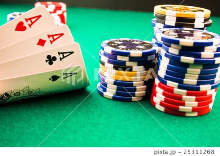 chips poker and poker aces 25311268