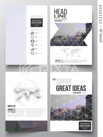 Set of business templates for brochure, magazine 25314334
