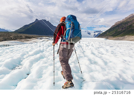 Hiker on glacier Hiker on glacier 25316716