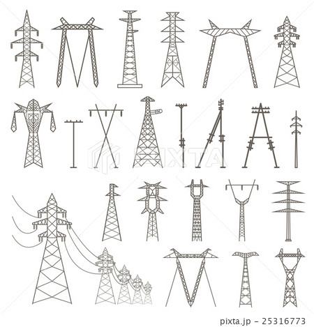 High voltage electric line pylon High voltage electric line pylon 25316773