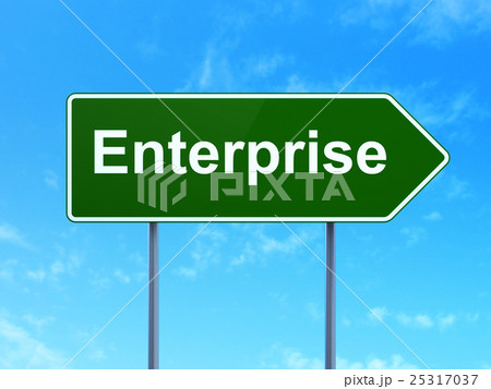 Business concept: Enterprise on road sign 25317037