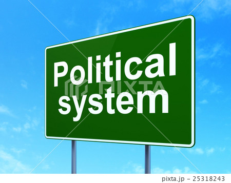Politics concept: Political System on road sign Politics concept: Political System on road sign 25318243