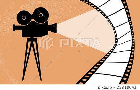 Cinema Camera And Movie Vector Illustrationのイラスト素材