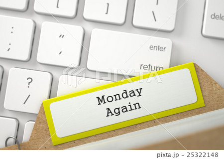 Card File with Monday Again. 3D. 25322148