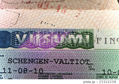 Schengen visa of Finland on the page of the passpo 25322239