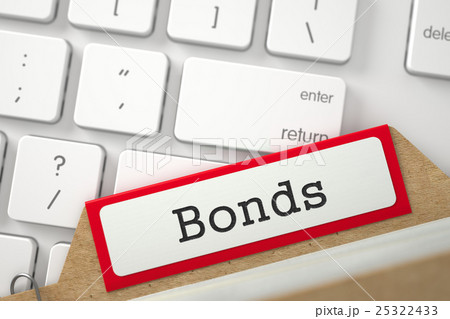 File Card with Inscription Bonds. 3D. File Card with Inscription Bonds. 3D. 25322433