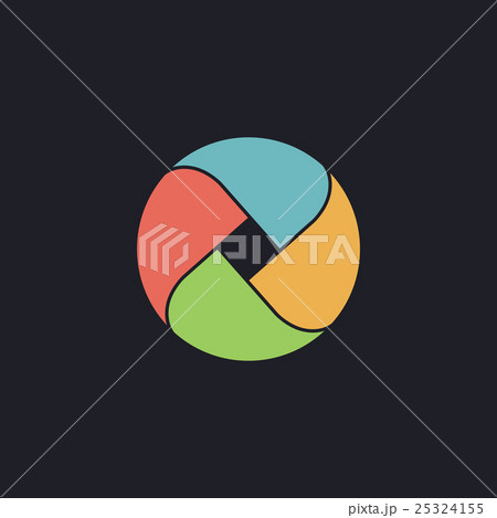 Wave circle computer symbol 25324155