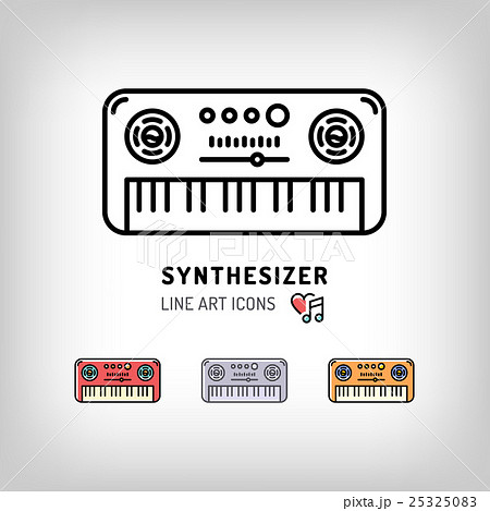 Synthesizer isolated line art icon Modern vector 25325083