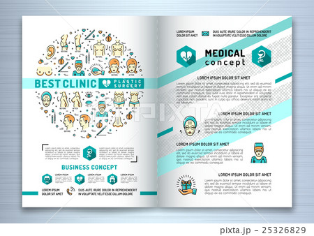 brochure plastic surgery clinic medical designのイラスト素材