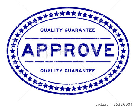 Grunge approve and quality guarantee rubber stamp 25326904