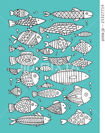 Art fish collection, sketch for your design Art fish collection, sketch for your design 25327714