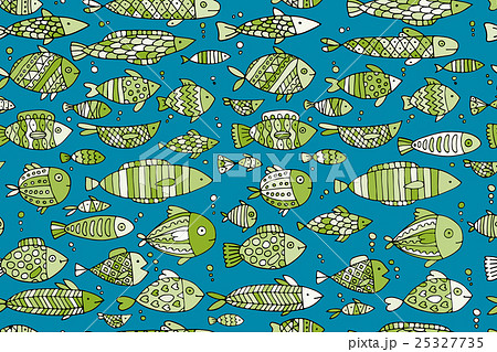 Art fish collection, sketch for your design 25327735
