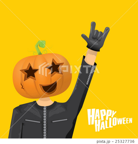 Rock n roll Happy halloween vector greeting card 25327736