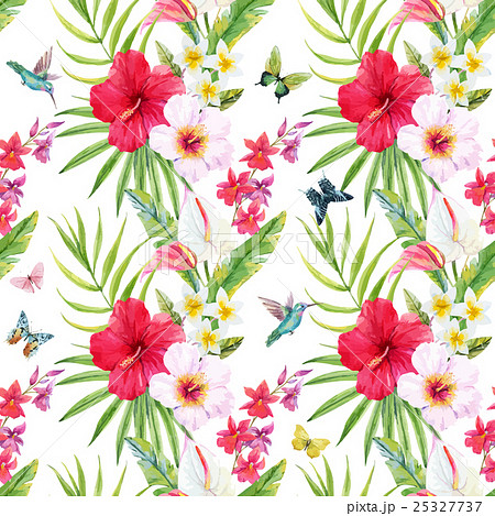 Tropical watercolor pattern 25327737