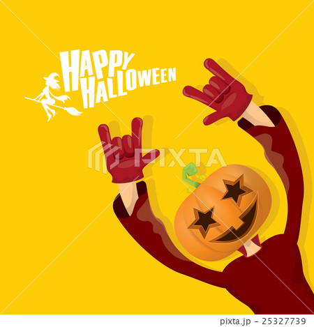 Rock n roll Happy halloween vector greeting card 25327739